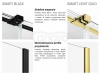 NEW TRENDY Drzwi prysznicowe przesuwne 170x200 SMART BLACK EXK-4122